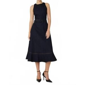 NEW JS71 rhea midi dress in dark wash